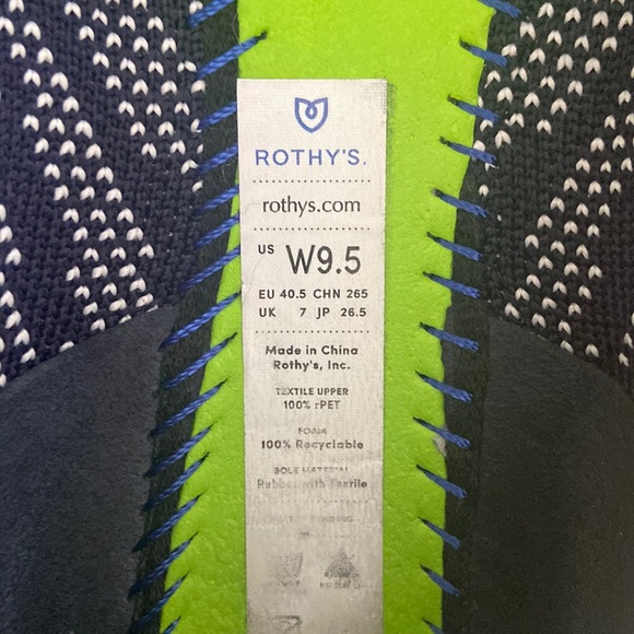 Rothy’s Archived Navy Herringbone Points size 9.5 - Picture 2 of 7